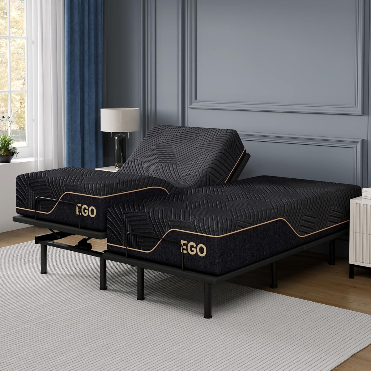 Adjustable Bed with Cooling Memory Foam Mattress