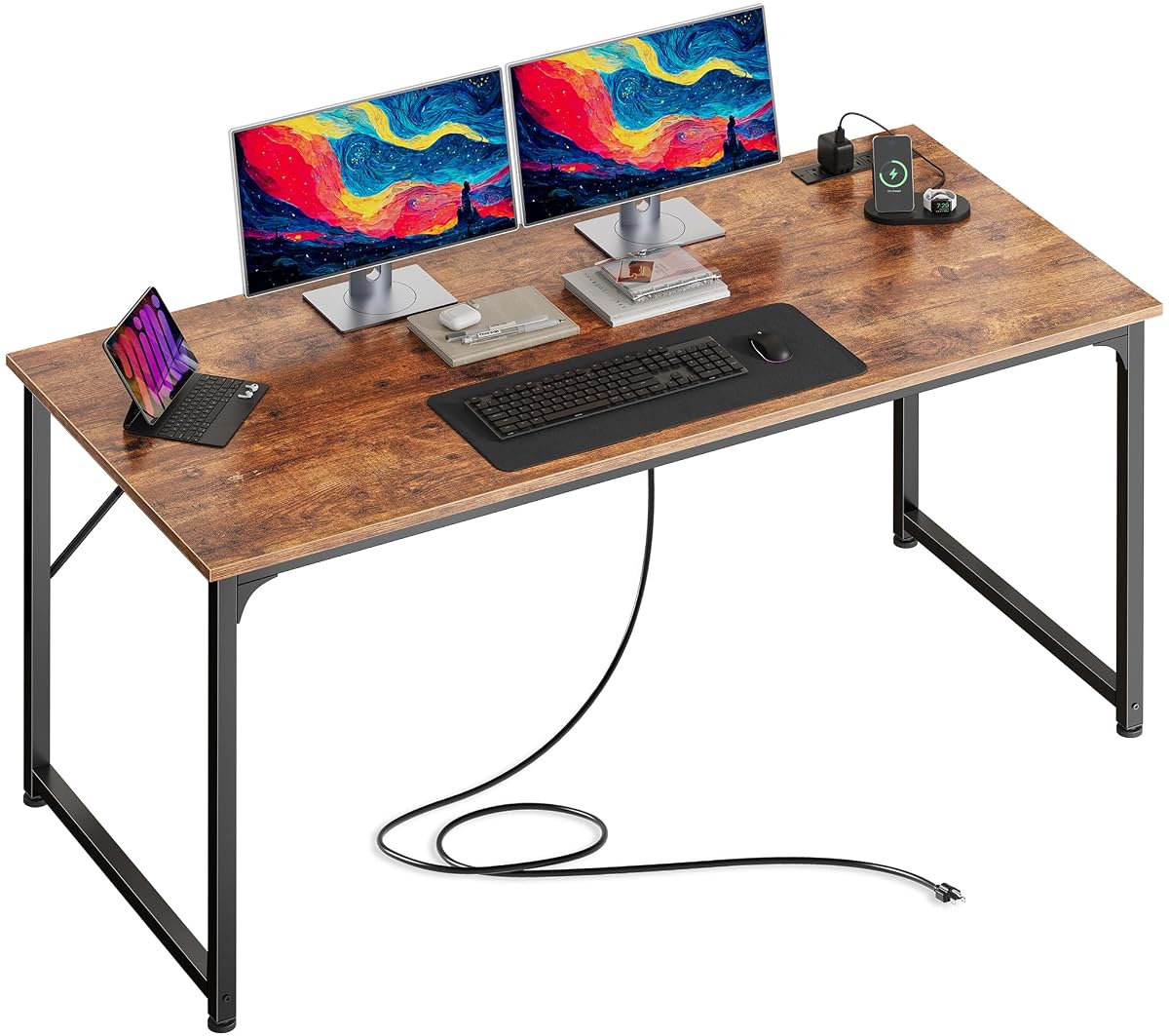 47 X 24 Inch Deeper Desk with Power Outlets