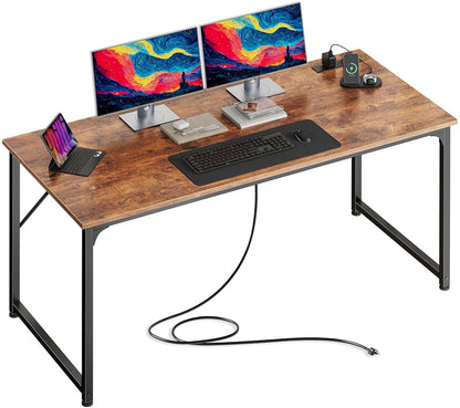 47 X 24 Inch Deeper Desk with Power Outlets