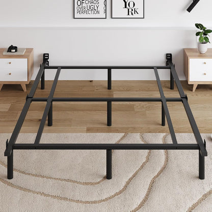 Full Size 7 Inch Low Profile Metal Platform Bed Frames, Adjustable Length