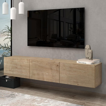 Floating TV Stand Wall Mounted for 65"–80" TVs