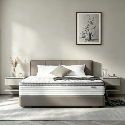 12 Inch Queen Mattress in a Box, Medium Firm Hybrid with Pocket Springs
