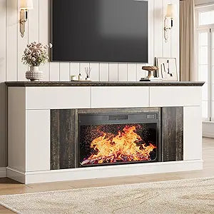 70" Fireplace TV Stand with 36" Electric Fireplace, view 2