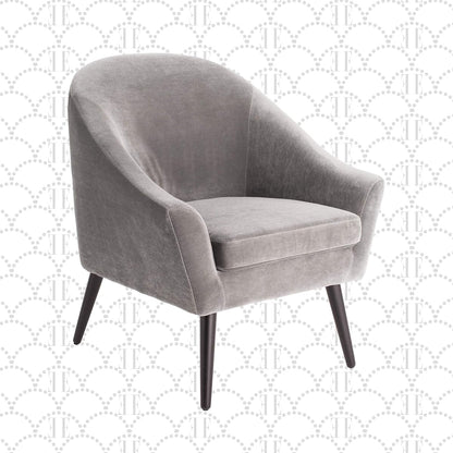CHR10017A Elle Décor Laurel Accent Chair, Gray