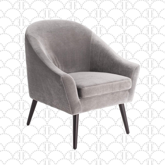 CHR10017A Elle Décor Laurel Accent Chair, Gray