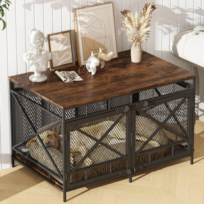 Dog Crate Furniture, Wooden Dog Kennel Table