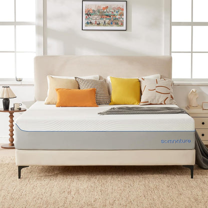 12 Inch Queen Foam Mattress Cooling Gel Memory for Pressure Relief & Deep Sleep