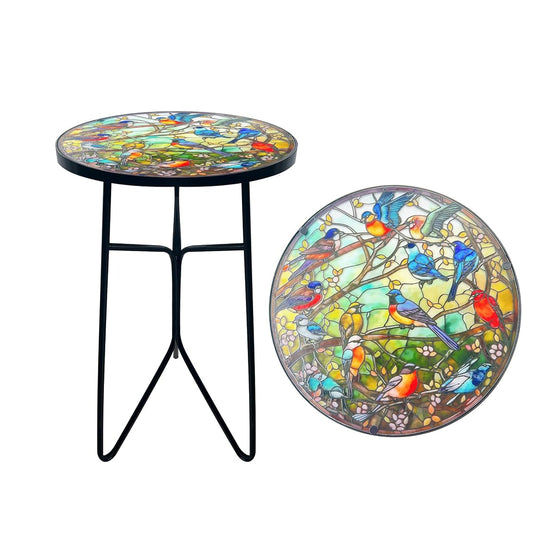 Mosaic Birds Outdoor Side Tea Table