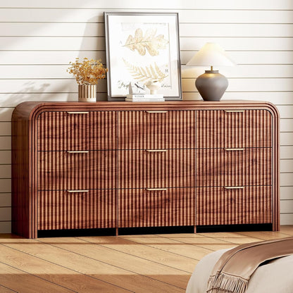 62.91" Modern Chest of Drawer, 9 Deep Drawers, Clothes Organizer