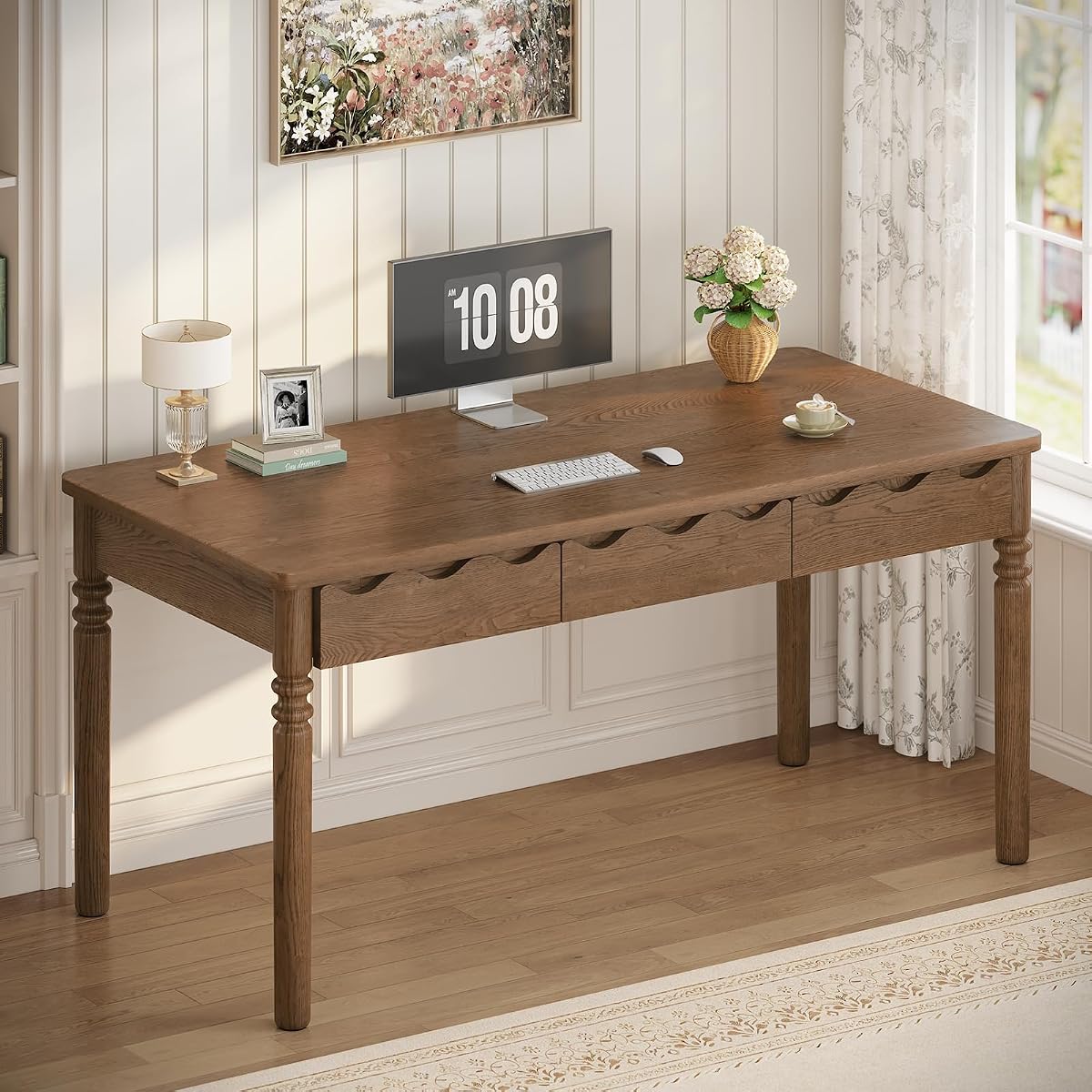Solid Pine Wood Computer Desk