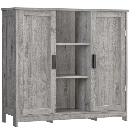 Storage Cabinet with 2 Doors and 4 Adjustable Shelves