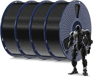 PLA 3D Printer Filament, Black, 4KG, view 2