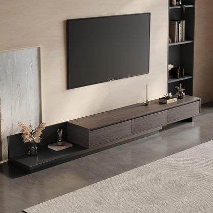 Mid-Century Modern Expandable TV Stand，79" to 130" Adjustable