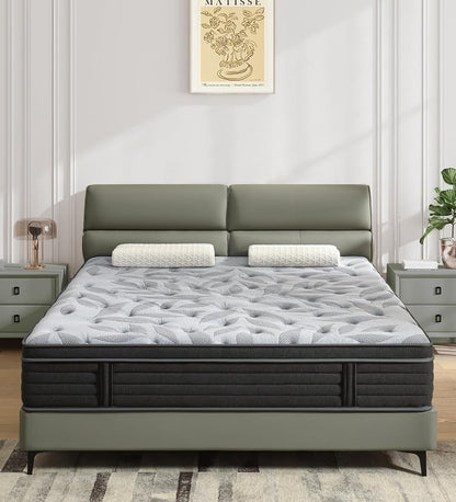 12 Inch Full Mattress, Medium Firm Hybrid Mattress in a Box