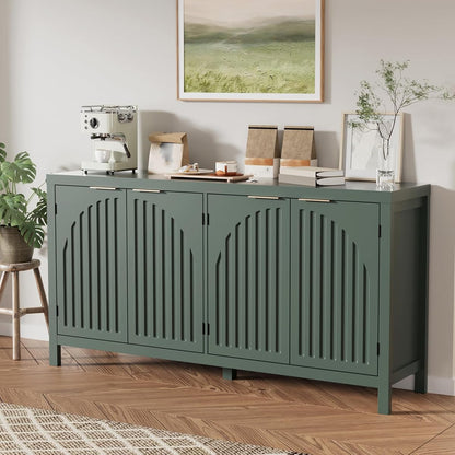 Fluted Sideboard Buffet Cabinet with Storage