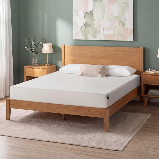 Zinus 6 Inch Queen Green Tea Memory Foam Mattress, Medium Firm Feel