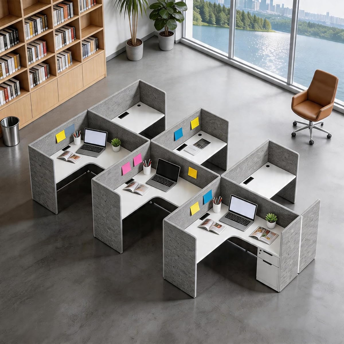 6 Person Office Cubicles Workstations