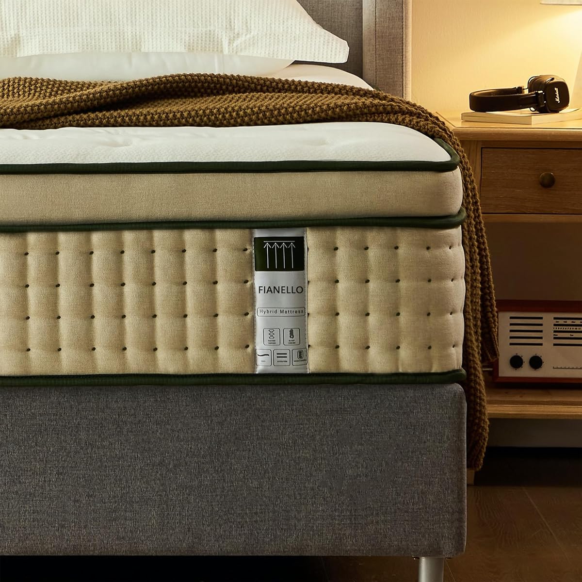 Full Mattress, 14 inch Hybrid Cool Gel Memory Foam Mattress with Pocket Springs