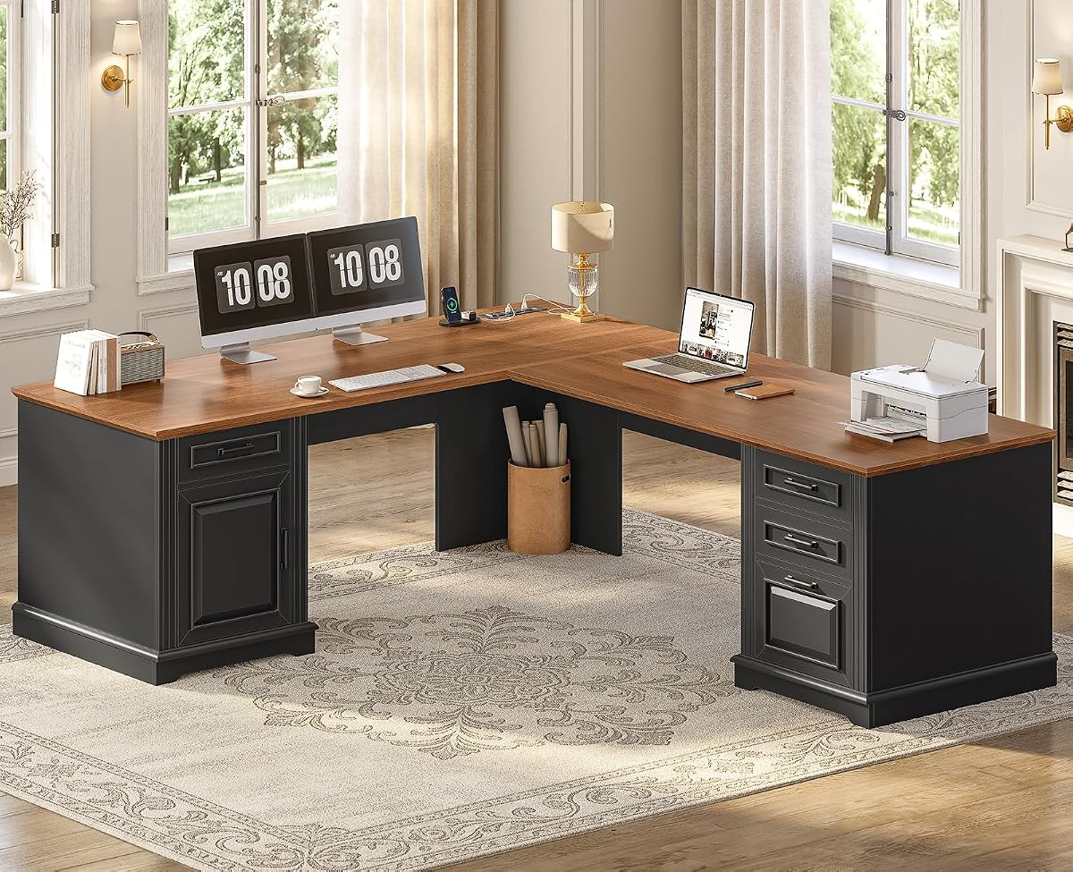 Farmhouse 69" Executive L Shaped Desk