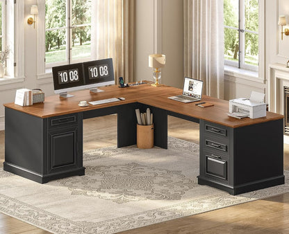 Farmhouse 69" Executive L Shaped Desk