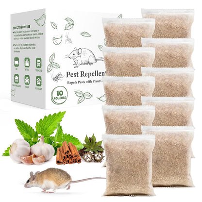 Pest Rodent Repellent Pouches, Peppermint Oil for Mouse, Roach, Ant, Spider