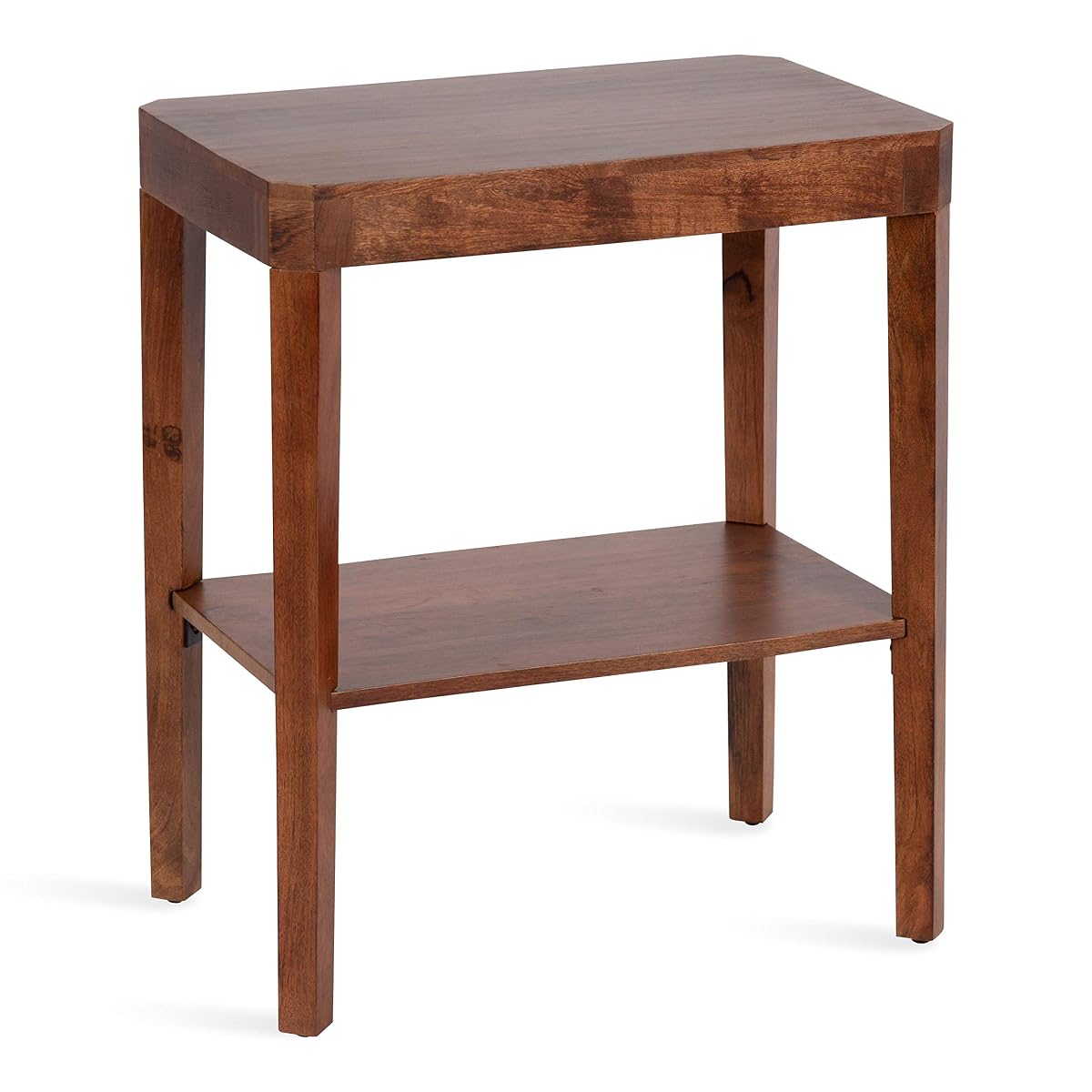 Talcott Mid-Century Side Table, 22 x 14 x 26, Walnut Brown, Modern End Table for Storage and Display