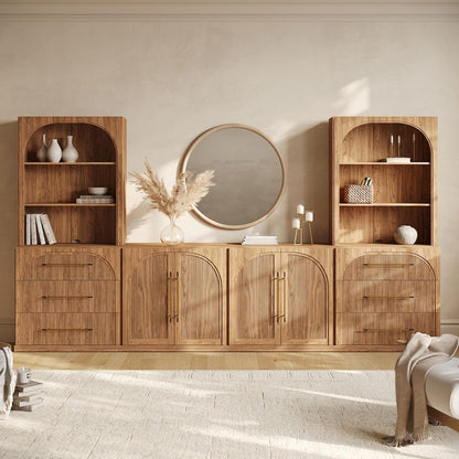 6-Piece Modular TV Stand Set, 2 Sideboards with Drawers