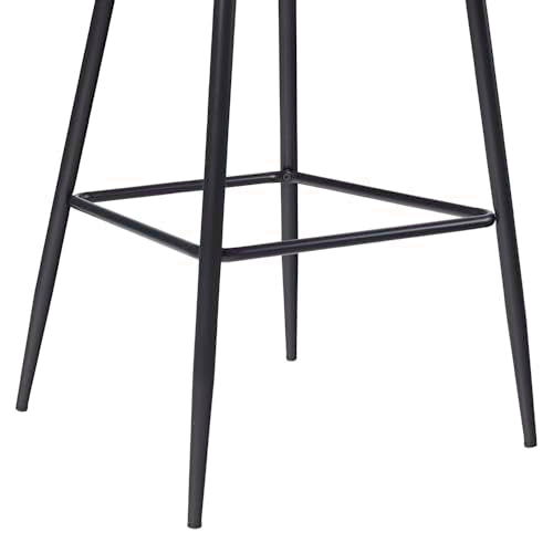 2-Piece Modern Metal-Frame Upholstered Barstool, Set of 2, Mushroom