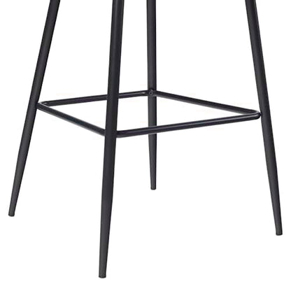 2-Piece Modern Metal-Frame Upholstered Barstool, Set of 2, Mushroom