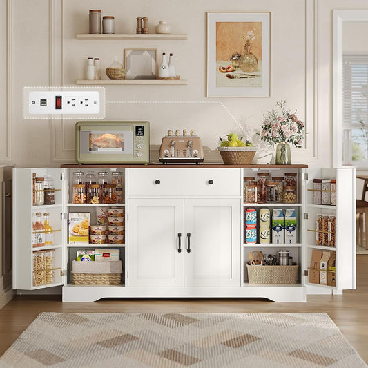 Brinlawb Buffet Cabinet with Storage & Charging Station
