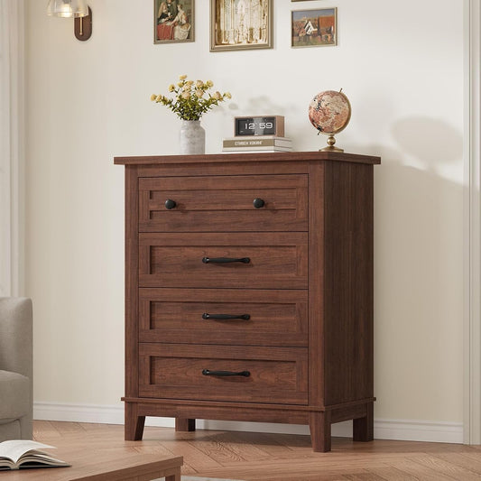 4 Dresser for Bedroom, 34.8 in Tall Vertical Drawer Dresser with Large Storage