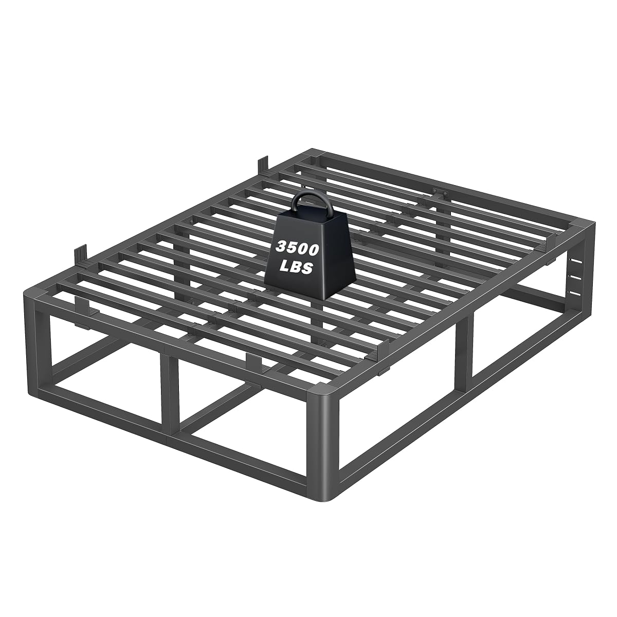 Steel King Bed Frame with Rounded Corners