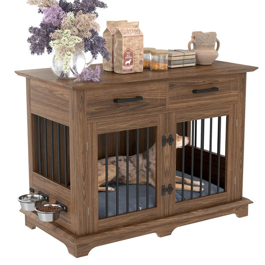 Large Dog Cage Furniture, Multi-Functional Indoor Dog Kennel