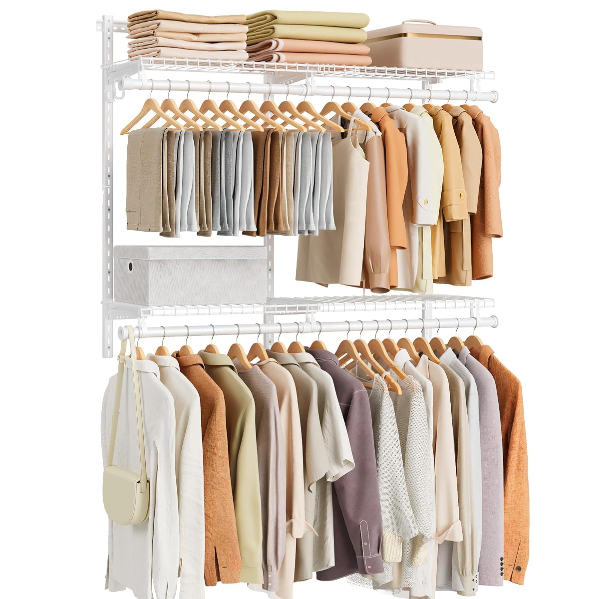 Closet System, Closet Insert Organizer, 3-6 ft Closet Shelves