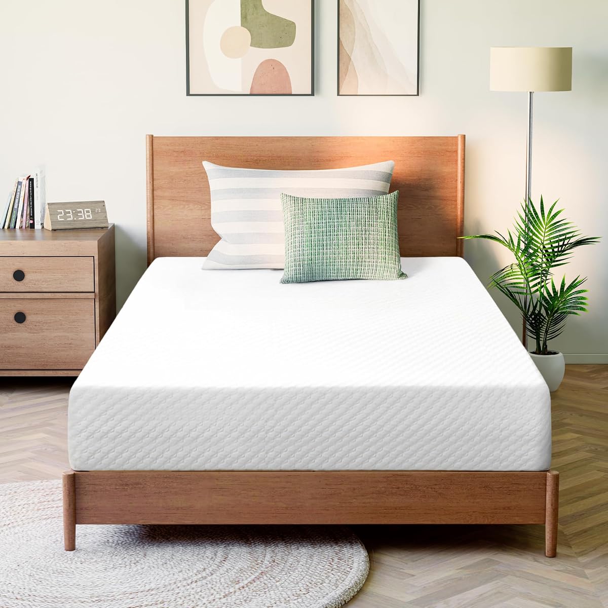 Twin 8 Inch Cooling Gel Memory Foam Mattress, Medium Feel