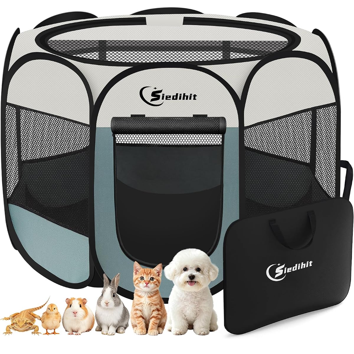 Dog Cat Playpen, Puppy Pet Playpen Indoor for Small Dog Crate Tent Cage Outdoor