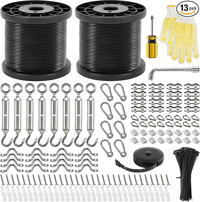400 Ft String Light Hanging Kit Outdoor, view 2