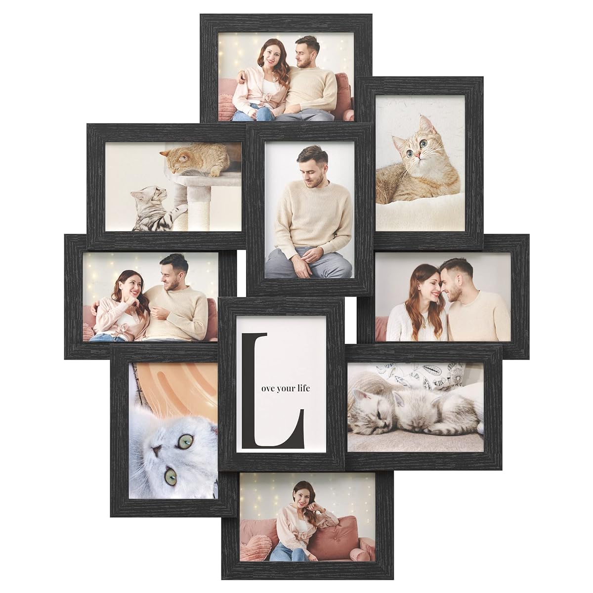 Collage Picture Frames for Wall Decor, 10-Pack 4 x 6, Glass Front