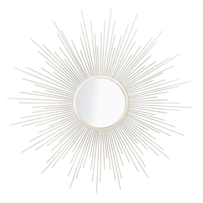 Safavieh Home Collection Alves 30-inch Champagne Sunburst Round Mirror