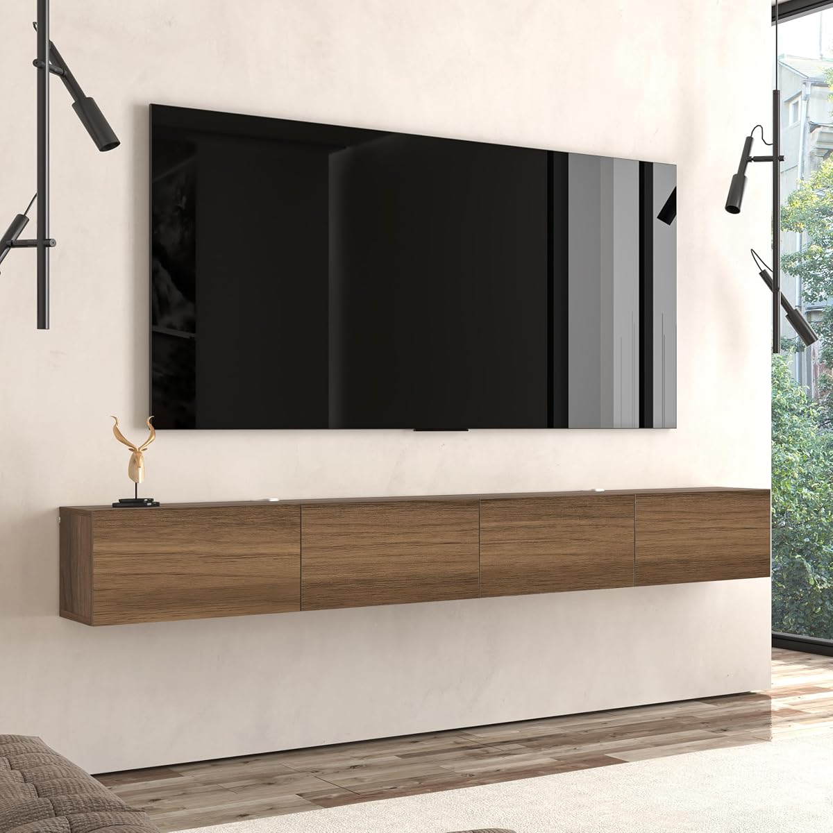Atelier Mobili Floating TV Stand Wall Mounted for 75-85 Inch TVs