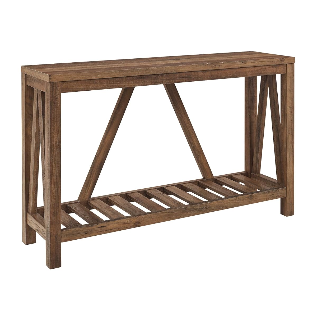Modern Farmhouse Accent Entryway Table Entry Table Living Room End Table, 52 Inch, Rustic Oak