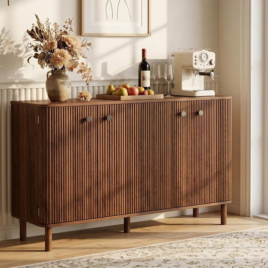 55'' Large Fluted Sideboard Buffet Cabinet