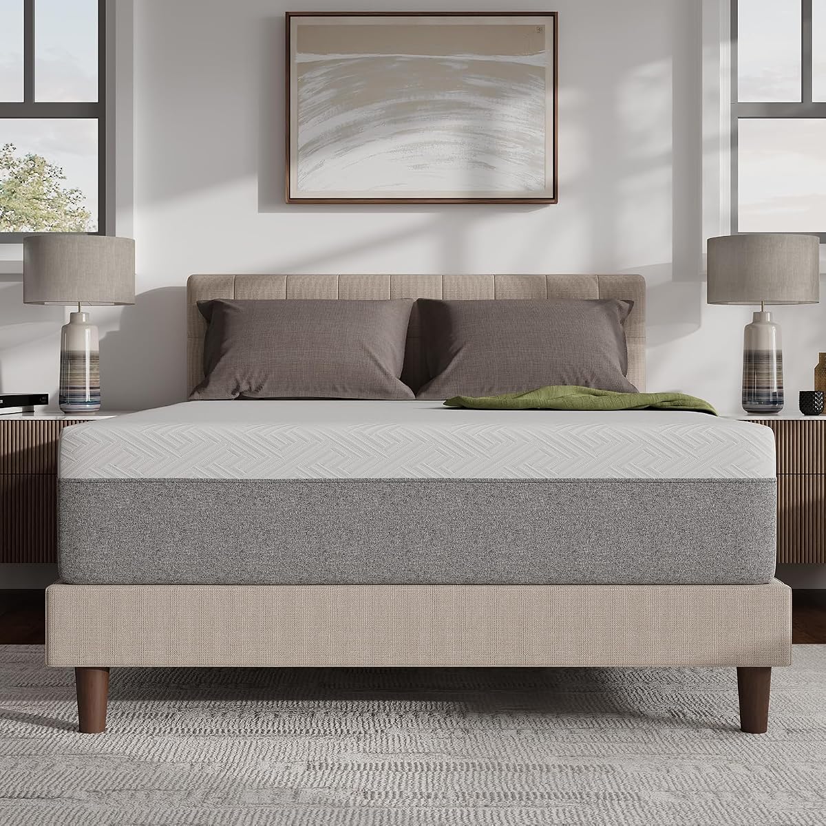 12 Inch King Mattress, Gel Memory Foam Mattress King Size in a Box