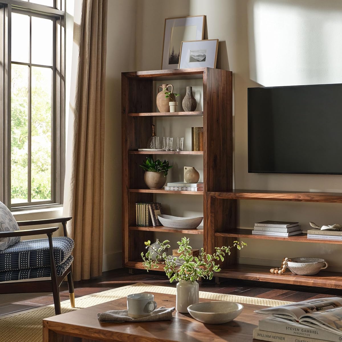 Saranac Etagere/Tall Bookcase