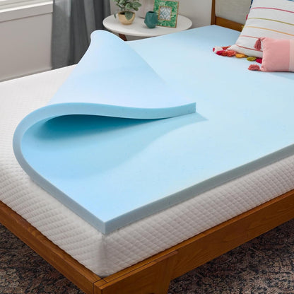 Memory Foam Mattress Topper, Twin XL Size, 2 Inch Gel Infused Memory Foam