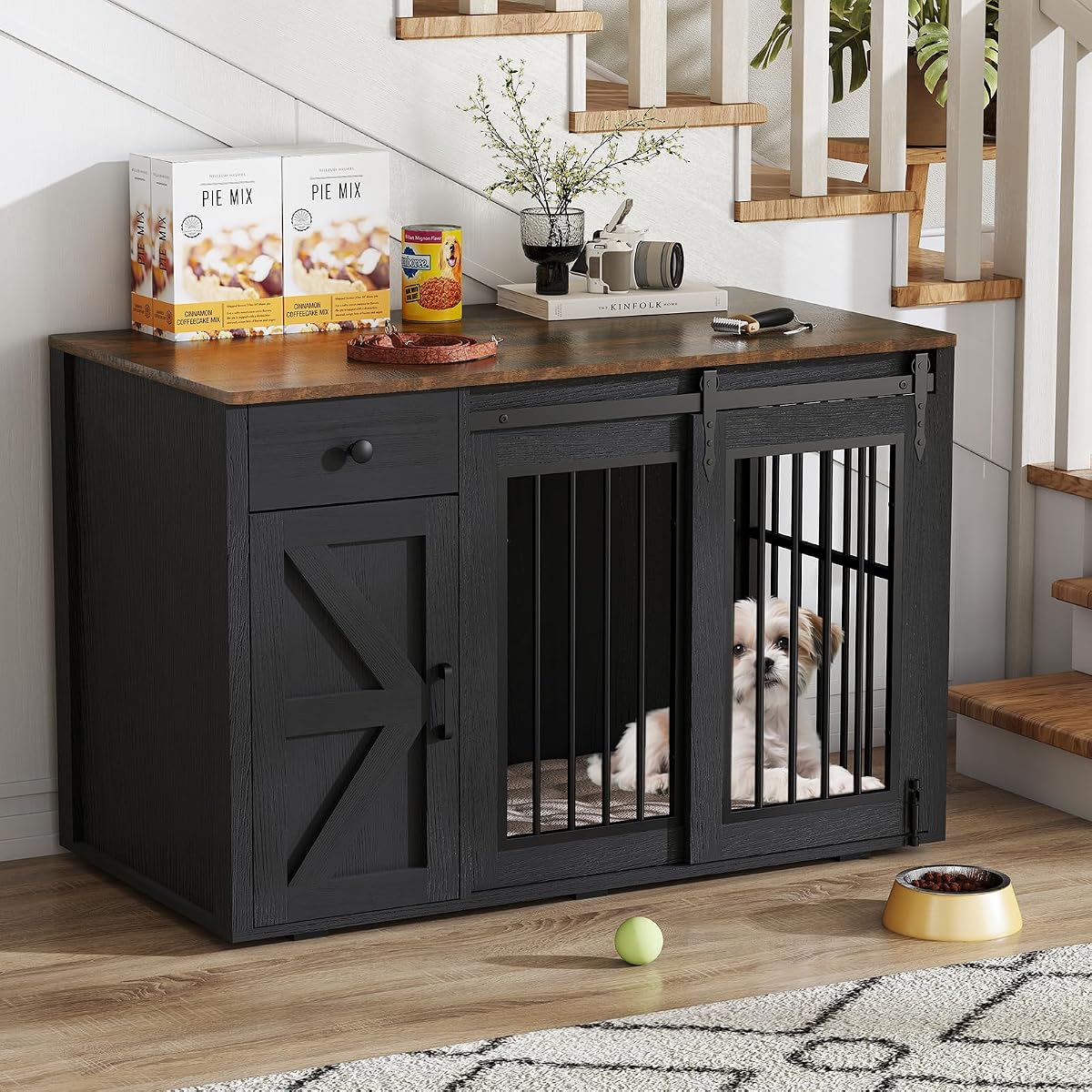 44" Dog Crate Furniture, Dog Kennel (44" Left Facing Door)
