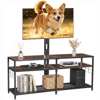 TV Stand with Mount, Universal Swivel TV Console for 32-75 inch TVs