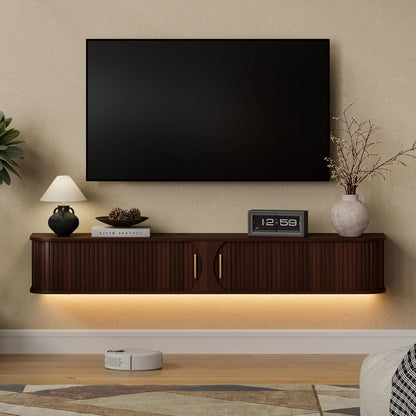63" Floating TV Stand with Power Outlet for TVs up to 70"