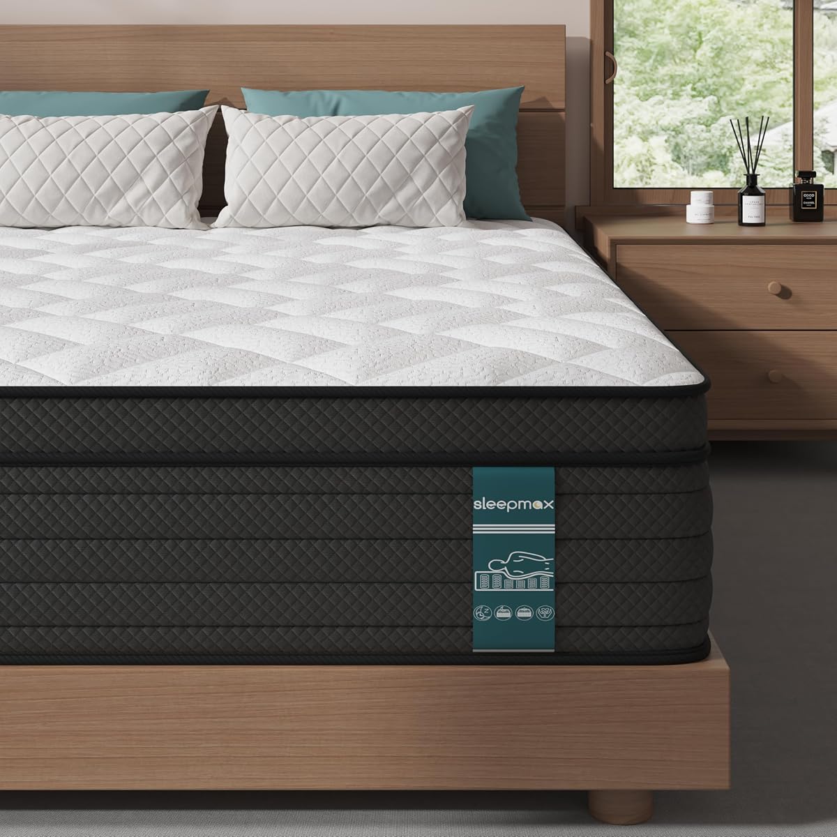 King Size Mattress 14 Inch, Cooling Pain Relief Hybrid Mattresses