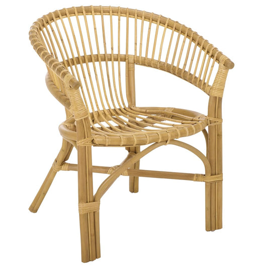 SAFAVIEH Furniture - Varvara Woven Accent Chair - Natural Rattan - Fully Assembled - Ideal for Living Room, Bedroom, Dining Space, 16" Seat Height (ACH9905A)